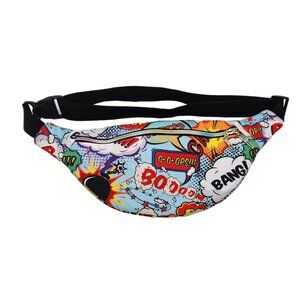 Bang! Pop Art Fanny‎ Pack Colorful Comic Boom Comic Anime Waist Pack EUC